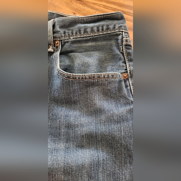 Levis 501xx Jeans Mens 34x32 (34x29) Blue Button Fly Straight Fit Distressed - Picture 10 of 16